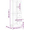 vidaXL Highboard Wei&szlig; 69,5x34x180 cm Holzwerkstoff