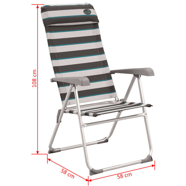 Easy Camp Klappstuhl Capella Grau 58 x 58 x 108 cm 420023
