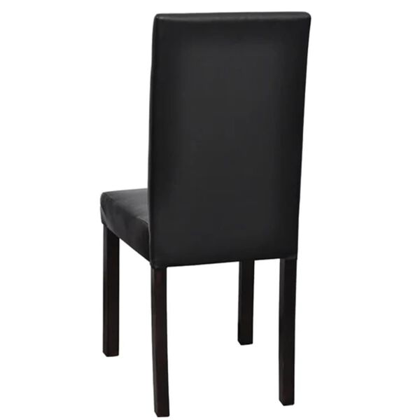 vidaXL Esszimmerst&uuml;hle 4 Stk. Schwarz Kunstleder