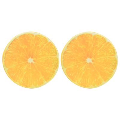 vidaXL Kissen 2 Stk. Fruchtoptik Orange