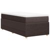 vidaXL Boxspringbett mit Matratze Dunkelbraun 90x190 cm Stoff
