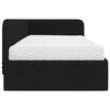 vidaXL Eckbettgestell mit Matratze Schwarz 100 x 200 cm Stoff