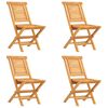 vidaXL 5-tlg. Garten-Essgruppe Massivholz Teak