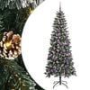 vidaXL K&uuml;nstlicher Weihnachtsbaum Gr&uuml;n 180 cm PVC, Plastik und Stahl