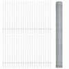 vidaXL Zaun mit Pfosten Silber 1,5 x 100 m Stahl