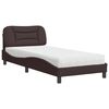 vidaXL Bett mit Matratze "Hvar" Dunkelbraun 90x200 cm Stoff