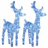 vidaXL LED-Rentiere 2 Stk. Blau 80 LEDs Acryl