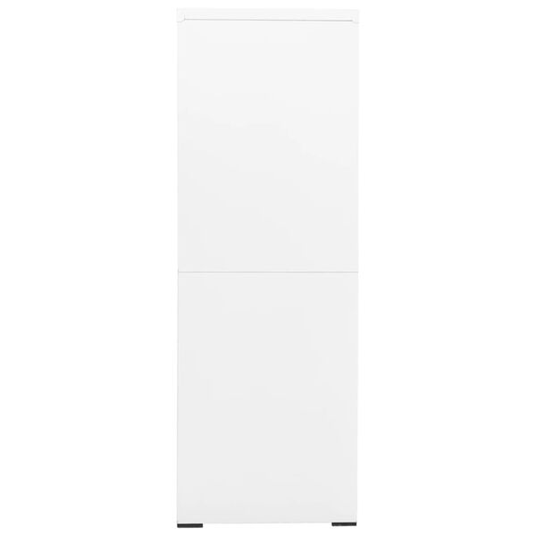 vidaXL Aktenschrank Wei&szlig; 90x46x134 cm Stahl