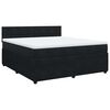 vidaXL Boxspringbett mit Matratze Schwarz 180x200 cm Samt