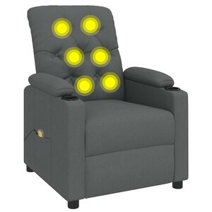 vidaXL Massagesessel Dunkelgrau Stoff