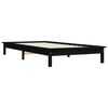 vidaXL Massivholzbett Schwarz 90x200 cm Kiefer