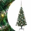 vidaXL K&uuml;nstlicher vorbeleuchteter Weihnachtsbaum Gr&uuml;n 120 cm