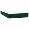 vidaXL Boxspringbett mit Matratze Dunkelgr&uuml;n 90x190 cm Samt