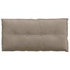 vidaXL R&uuml;ckenkissen Taupe 100 x 50 cm Mikrofaserstoff