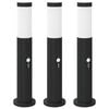 vidaXL Pollerleuchten mit Sensor 3er 50 cm Edelstahl IP44
