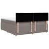 vidaXL Boxspringbett mit Matratze Taupe 200x200 cm Stoff