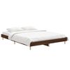 vidaXL Bettgestell Braun Eichen-Optik 135x190 cm Holzwerkstoff