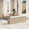 vidaXL Garten-Sofa-Set mit Speicher 8 pcs Beige Poly Rattan