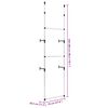 vidaXL Teleskop-Garderobe mit Stangen Aluminium