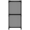 vidaXL Kommode mit 4 K&ouml;rben aus Stoff Grau 63&times;30&times;71 cm Stahl