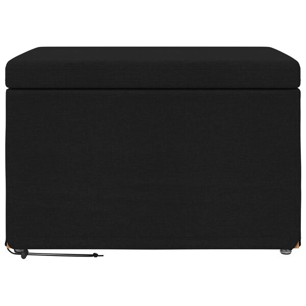 vidaXL Hocker Schwarz 61 x 41 x 40 cm Stoff und Pressholz