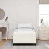vidaXL Bettrahmen mit Matratze Creme 90 x 190 cm Stoff