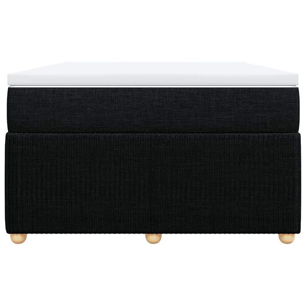 vidaXL Boxspringbett mit Matratze Schwarz 120x200 cm Stoff