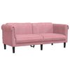 vidaXL Sofa 2-Sitzer Rosa Samt
