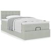 vidaXL Ottoman-Bett mit Matratze Hellgrau 80x200 cm Samt