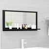 vidaXL Badspiegel Schwarz 80x10,5x37 cm Holzwerkstoff