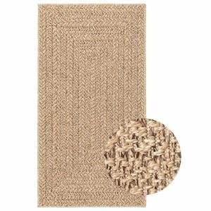 vidaXL Teppich 80x150 cm Jute-Optik Innen und Au&szlig;en