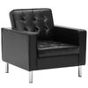 vidaXL Sessel Schwarz 75x70x75 cm Kunstleder