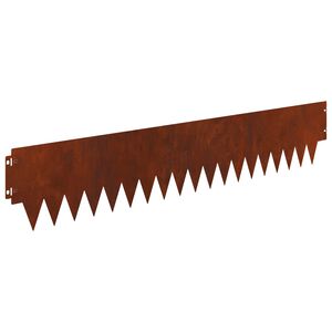 vidaXL Rasenkante 10 stk. 103 x 20 cm Stahl Rostoptik