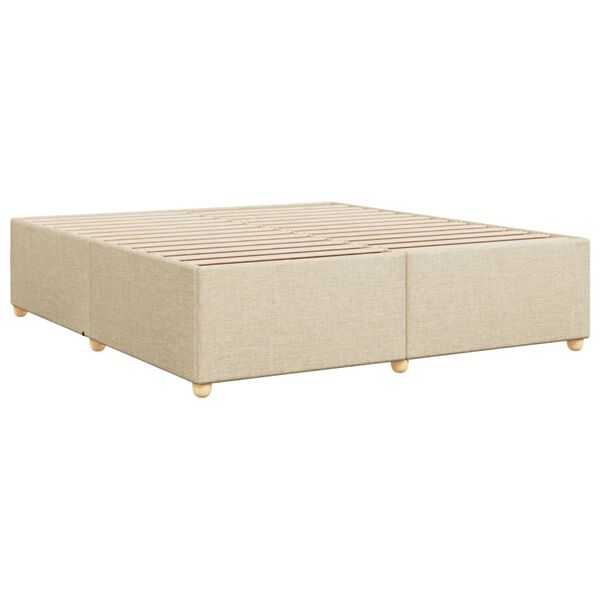 vidaXL Bettgestell ohne Matratze Creme 180x200 cm Stoff