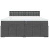 vidaXL Boxspringbett mit Matratze Dunkelgrau 200x200 cm Stoff