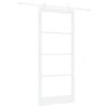 vidaXL Schiebet&uuml;r ORKDAL Wei&szlig; 93 x 211 cm Massivholz Kiefer und Glas