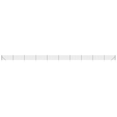 vidaXL Maschendrahtzaun mit Bodenhülsen Anthrazit 1,1x25 m