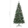 vidaXL K&uuml;nstlicher Weihnachtsbaum Kiefernzapfen Wei&szlig;em Glitzer 210 cm