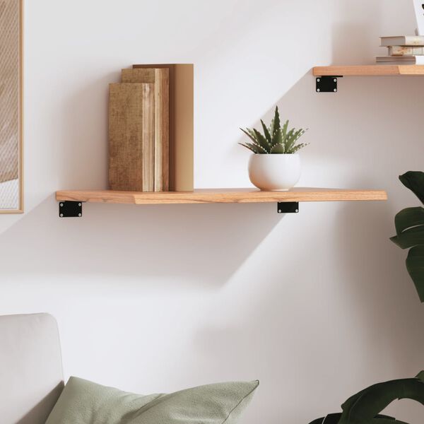 vidaXL Wandregal Hellbraun 60x40x2 cm Massivholz Eiche Behandelt