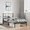 vidaXL Bettgestell mit Kopfteil Metall Schwarz 100x190 cm