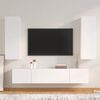 vidaXL 4-tlg. TV-Schrank-Set Wei&szlig; Holzwerkstoff