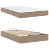 vidaXL Bettgestell mit Matratze mit Matratze 2 pcs Hellbraun PVC