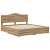vidaXL Bettrahmen Artisan-Eiche 180 x 200 cm Holzwerkstoff