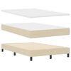 vidaXL Boxspringbett mit Matratze mit LED Creme 120 x 190 cm Stoff