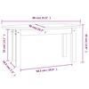 vidaXL Couchtisch Grau 80x40x35 cm Massivholz Kiefer