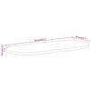vidaXL Tischplatte 90x40x3,8 cm Oval Raues Massives Mangoholz