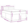 vidaXL Boxspringbett mit Matratze Schwarz 140x200 cm Stoff