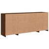 vidaXL Sideboard mit LED-Leuchten Braun Eichen-Optik 163x37x67 cm