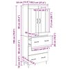 vidaXL Highboard Altholz 69,5 x 34 x 90 cm Holzwerkstoff