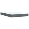 vidaXL Boxspringbett mit Matratze Dunkelgrau 160x200 cm Samt